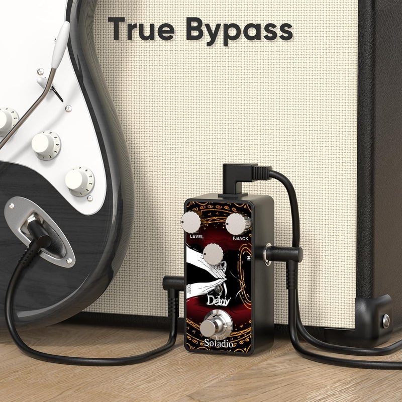 SOFADIO Guitar Delay Pedal, True Bypass DC 9V Mini Single Nano Effect Pedals for Electric Guitars - Image 5